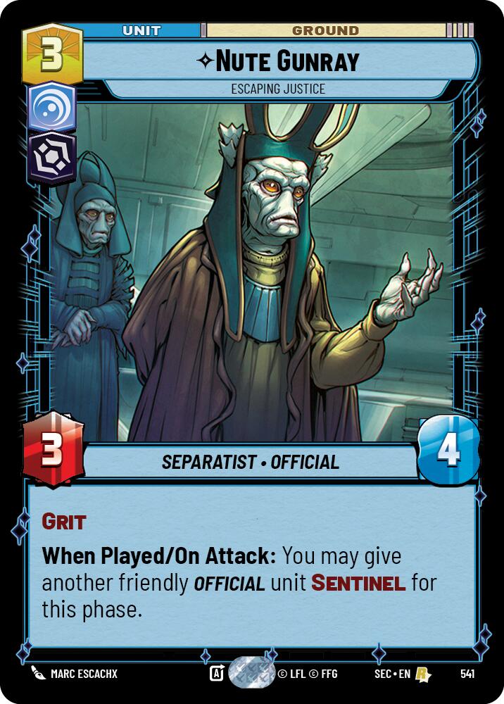 Nute Gunray - Escaping Justice (Foil) (541) (541) [Secrets of Power] | Pegasus Games WI