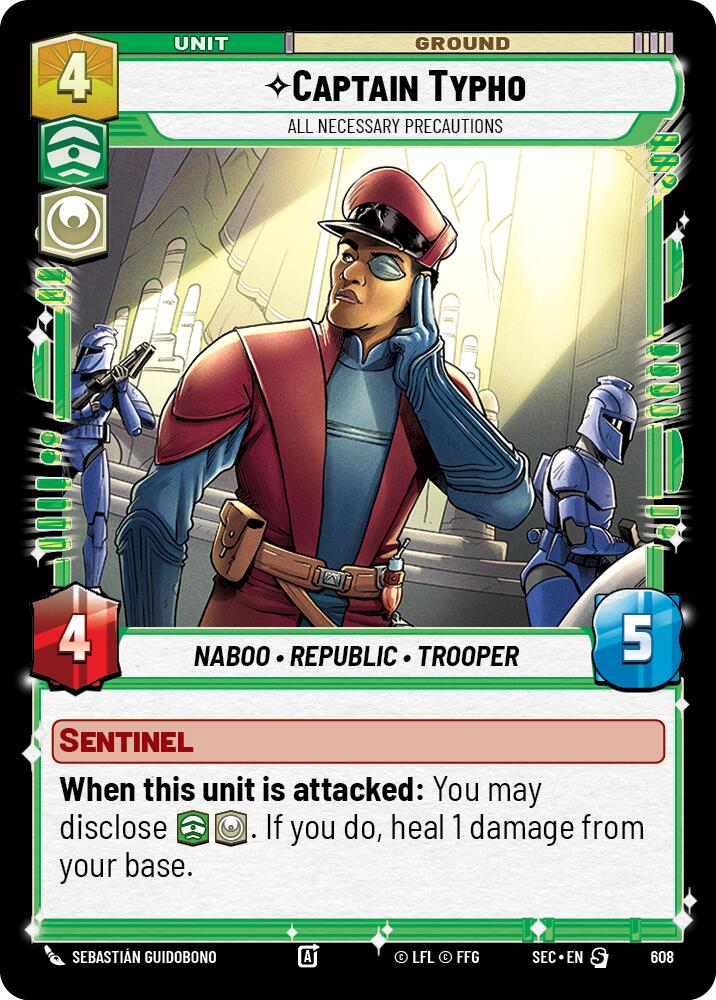 Captain Typho - All Necessary Precautions (Foil) (608) (608) [Secrets of Power] | Pegasus Games WI