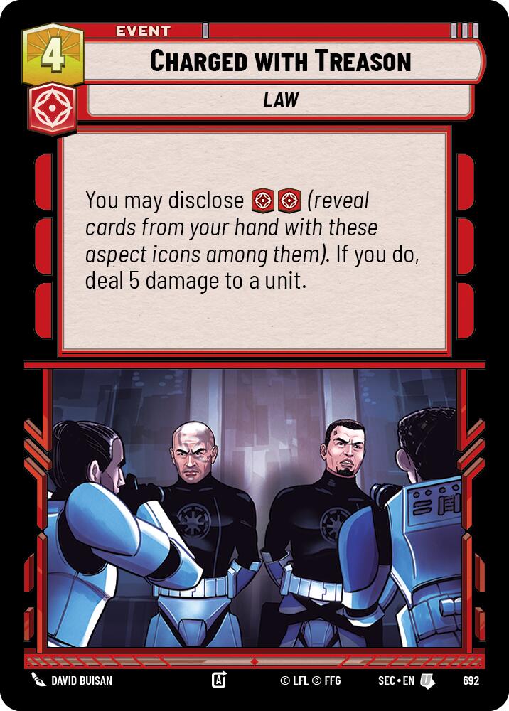 Charged with Treason (692) (Foil) (692) [Secrets of Power] | Pegasus Games WI