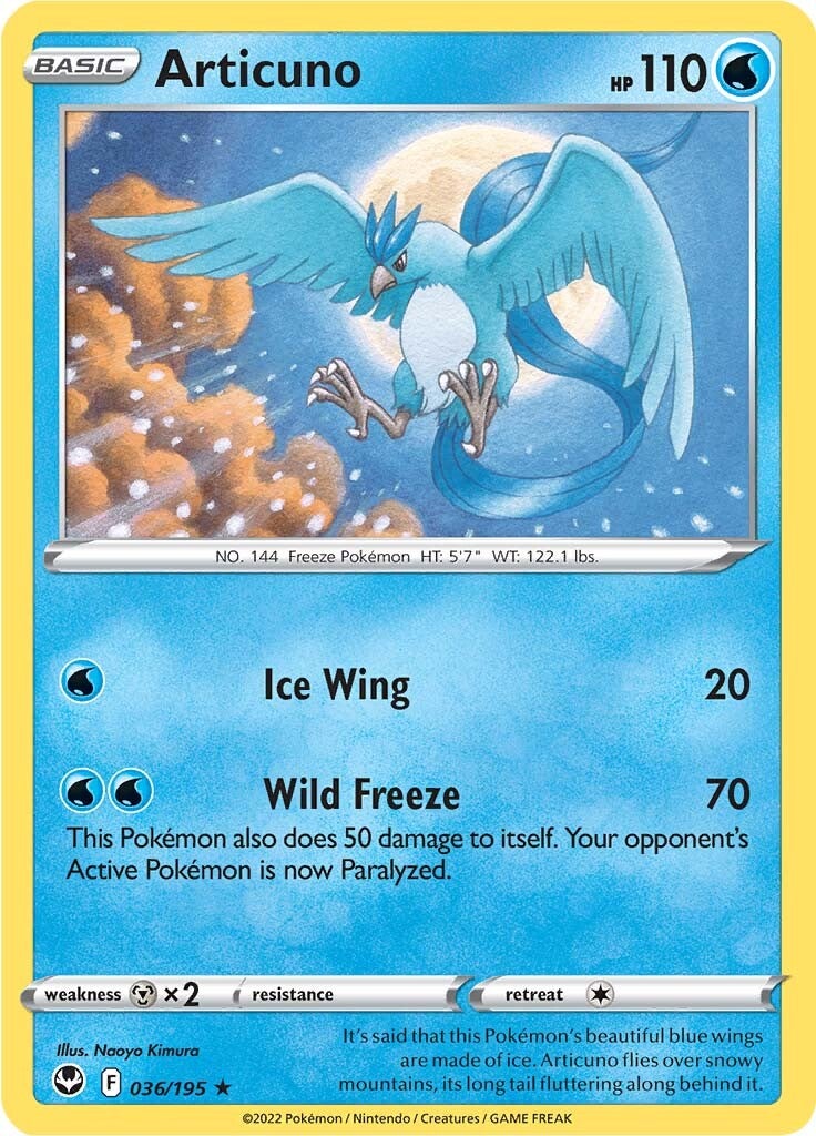 Articuno (036/195) [Sword & Shield: Silver Tempest] | Pegasus Games WI