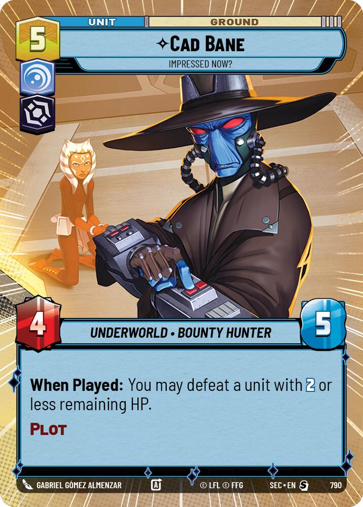 Cad Bane - Impressed Now? (Hyperspace Foil) (790) (790) [Secrets of Power] | Pegasus Games WI