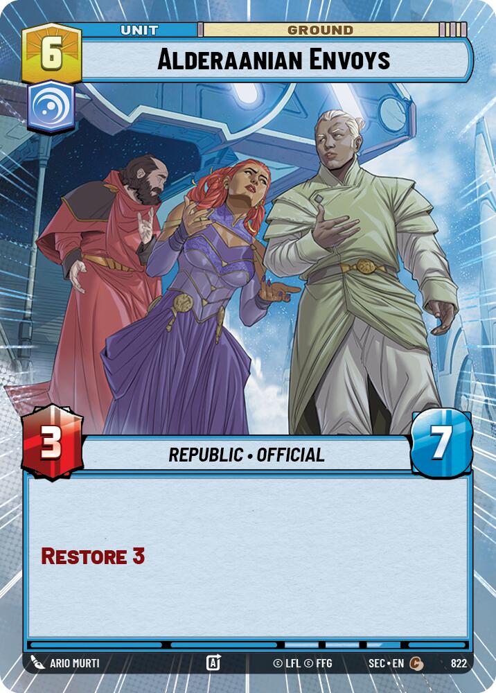 Alderaanian Envoys (822) (Hyperspace Foil) (822) [Secrets of Power] | Pegasus Games WI