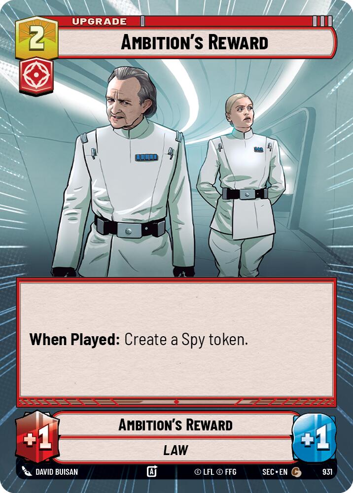 Ambition's Reward (931) (Hyperspace Foil) (931) [Secrets of Power] | Pegasus Games WI