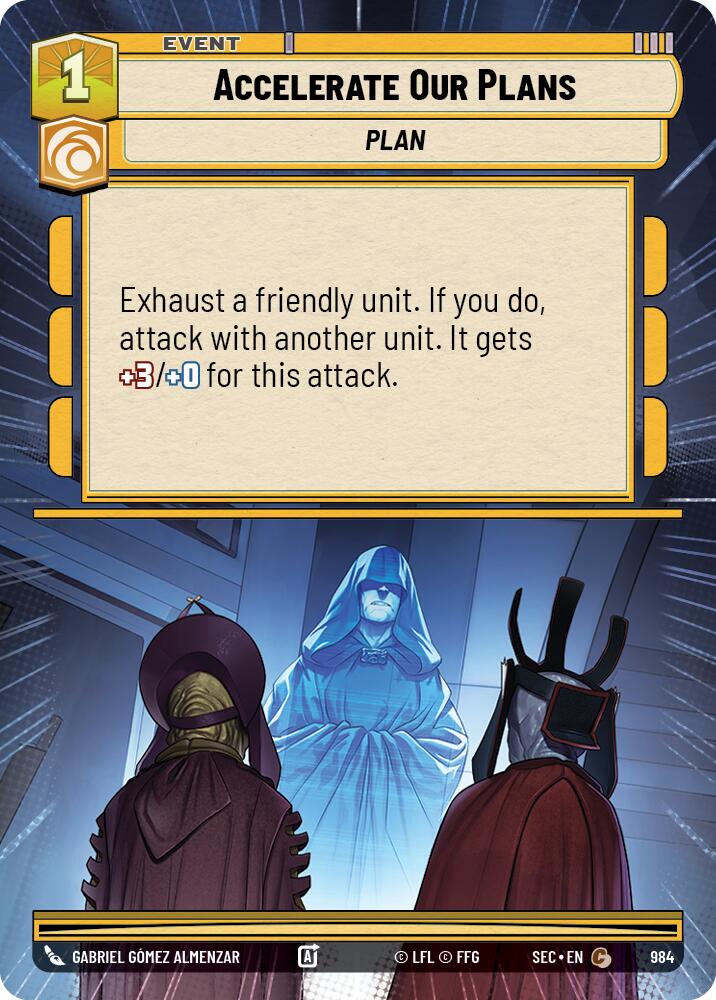 Accelerate Our Plans (984) (Hyperspace Foil) (984) [Secrets of Power] | Pegasus Games WI