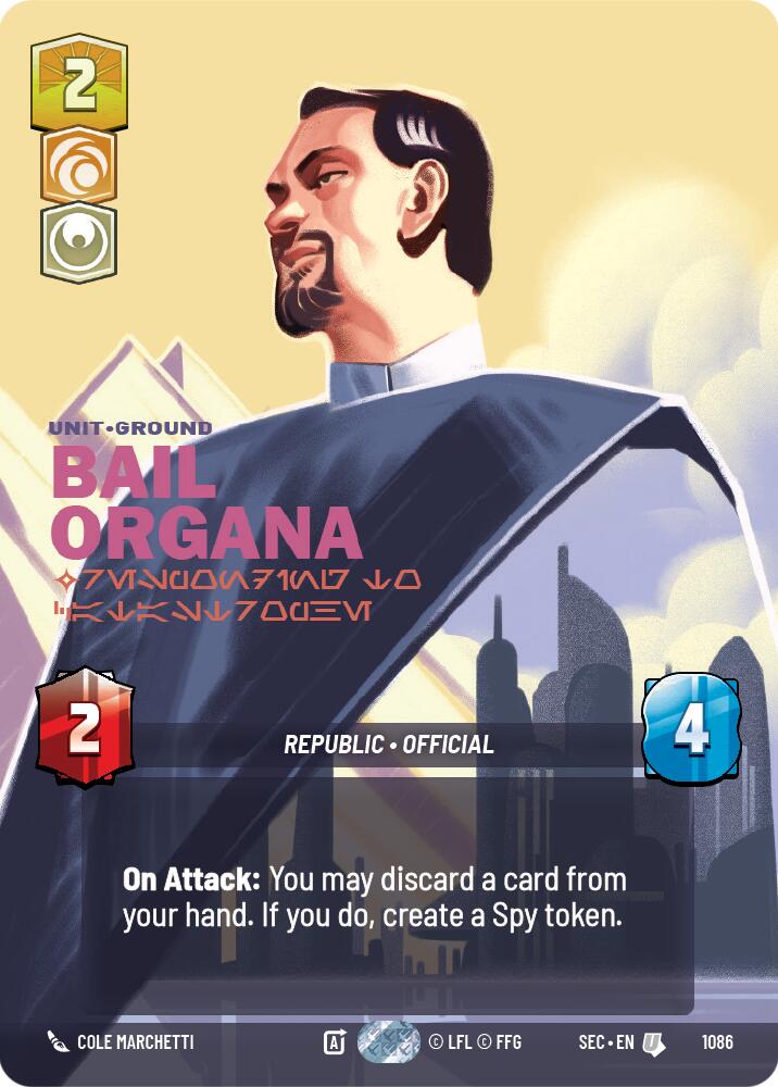 Bail Organa - Responding to Catastrophe (Prestige Foil) (1086) (1086) [Secrets of Power] | Pegasus Games WI