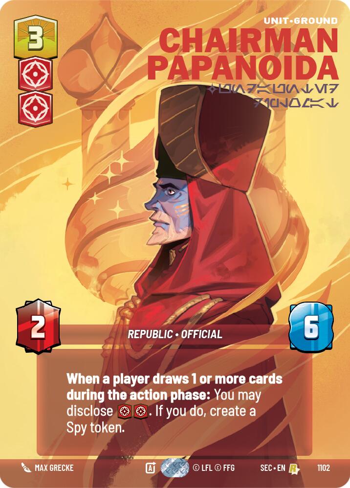 Chairman Papanoida - Undaunted Diplomat (Prestige Foil) (1102) (1102) [Secrets of Power] | Pegasus Games WI