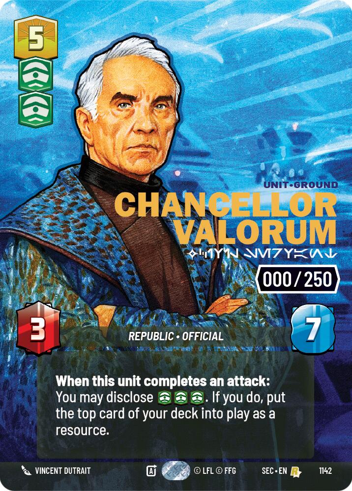 Chancellor Valorum - Civil Servant (Serialized) (1142) (1142) [Secrets of Power] | Pegasus Games WI