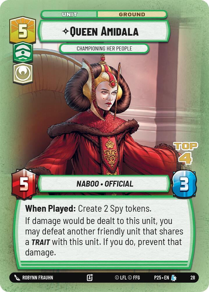 Queen Amidala - Championing Her People (Top 4) (28) (28) [Organized Play Promos] | Pegasus Games WI