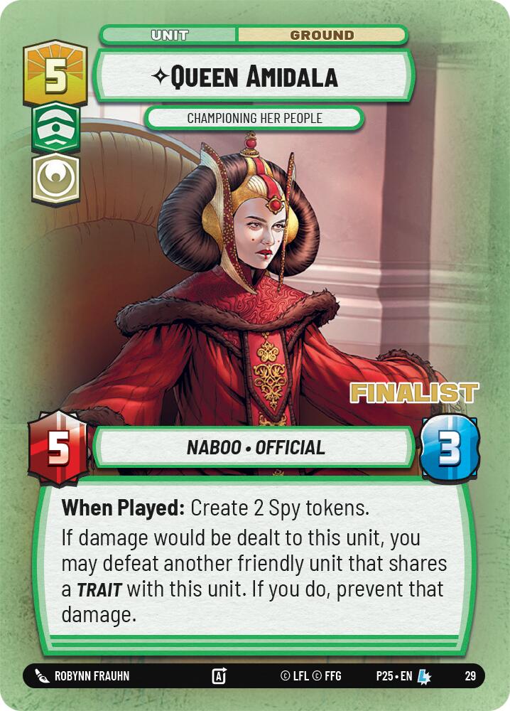 Queen Amidala - Championing Her People (Finalist) (29) (29) [Organized Play Promos] | Pegasus Games WI