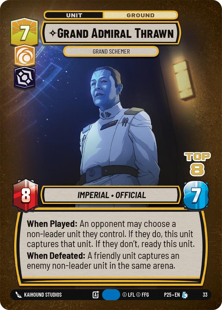 Grand Admiral Thrawn - Grand Schemer (Top 8) (33) (33) [Organized Play Promos] | Pegasus Games WI
