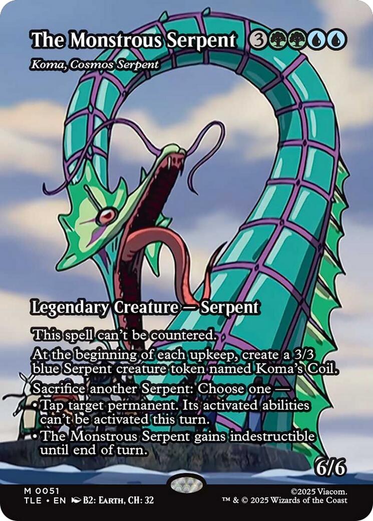 The Monstrous Serpent - Koma, Cosmos Serpent (Borderless) [Avatar: The Last Airbender: Eternal-Legal] | Pegasus Games WI
