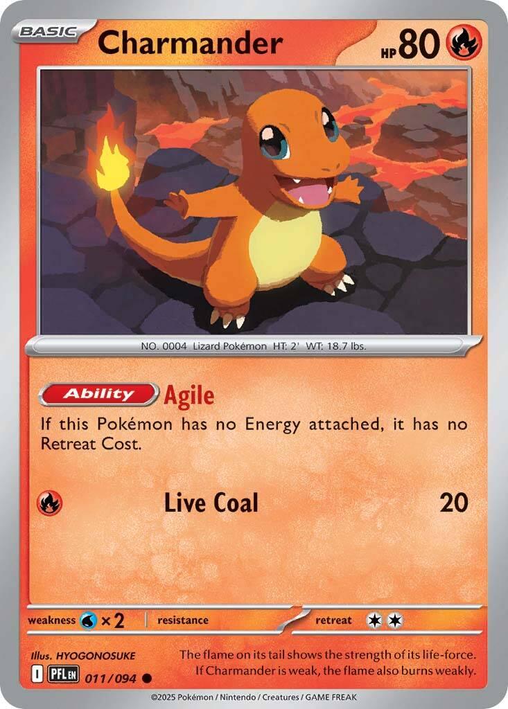 Charmander (011/094) [Mega Evolution: Phantasmal Flames] | Pegasus Games WI