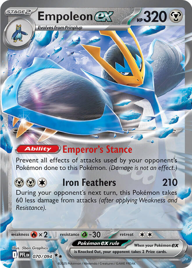 Empoleon ex (070/094) [Mega Evolution: Phantasmal Flames] | Pegasus Games WI