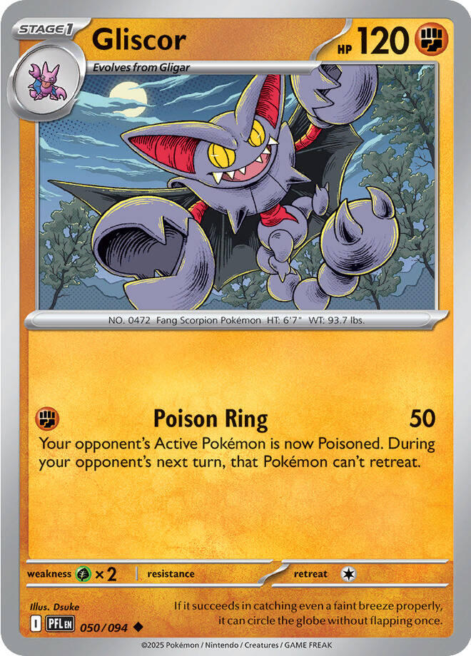 Gliscor (050/094) [Mega Evolution: Phantasmal Flames] | Pegasus Games WI