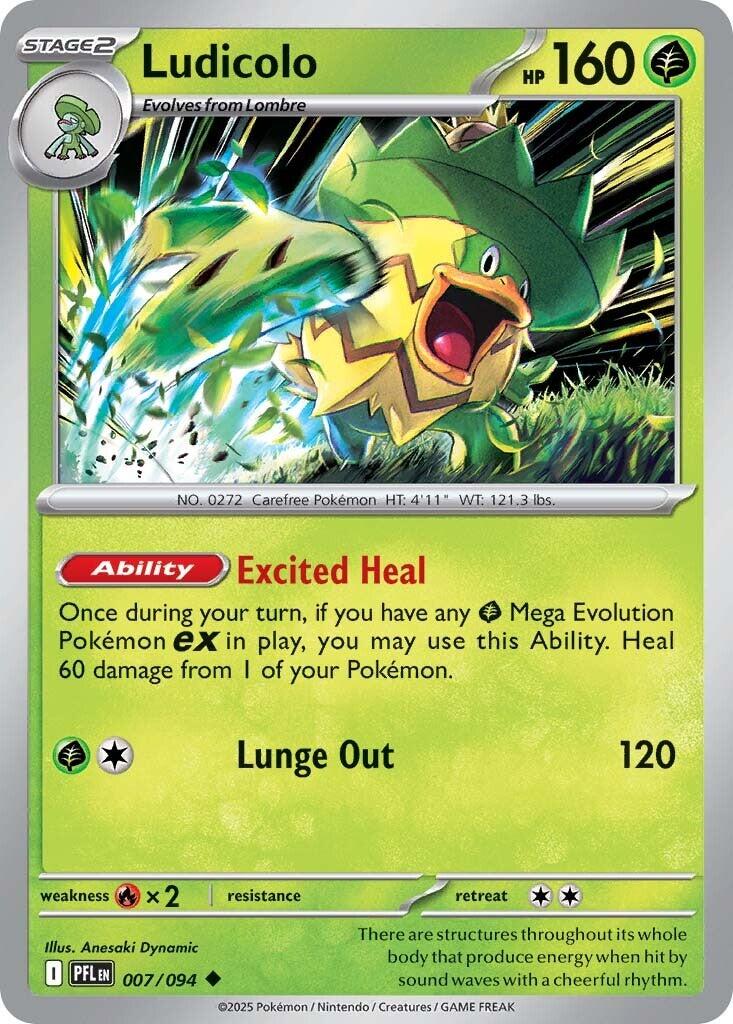 Ludicolo (007/094) [Mega Evolution: Phantasmal Flames] | Pegasus Games WI