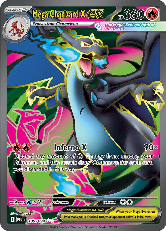 Mega Charizard X ex (109/094) [Mega Evolution: Phantasmal Flames] | Pegasus Games WI