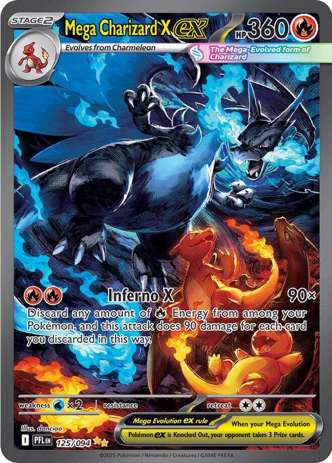 Mega Charizard X ex (125/094) [Mega Evolution: Phantasmal Flames] | Pegasus Games WI