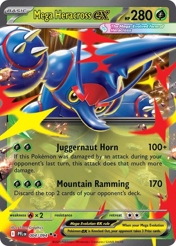 Mega Heracross ex (004/094) [Mega Evolution: Phantasmal Flames] | Pegasus Games WI