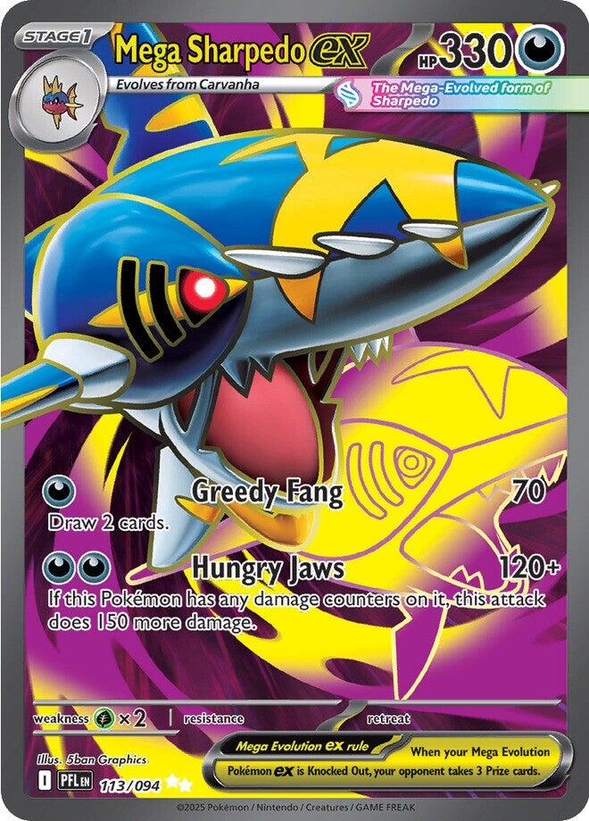 Mega Sharpedo ex (113/094) [Mega Evolution: Phantasmal Flames] | Pegasus Games WI
