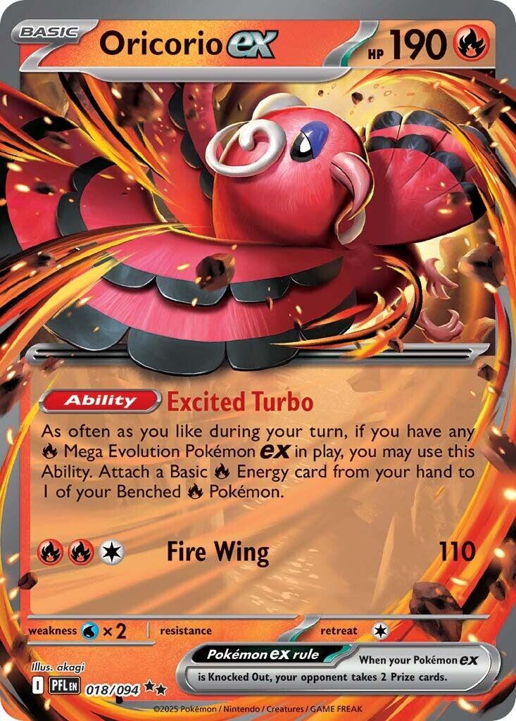 Oricorio ex (018/094) [Mega Evolution: Phantasmal Flames] | Pegasus Games WI
