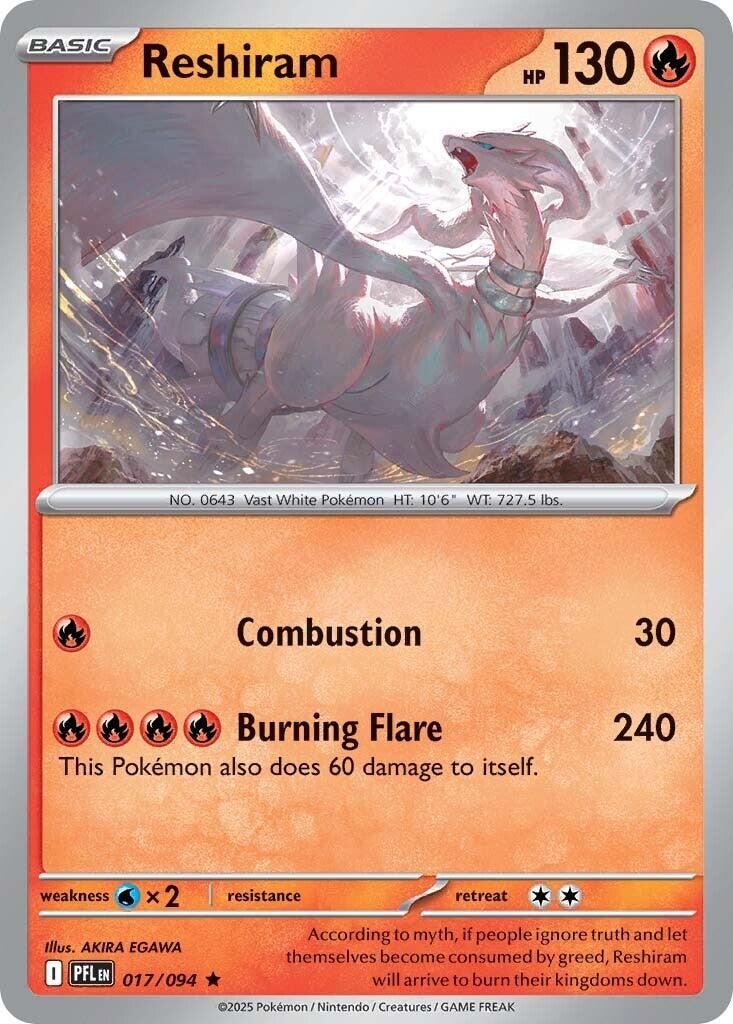 Reshiram (017/094) [Mega Evolution: Phantasmal Flames] | Pegasus Games WI
