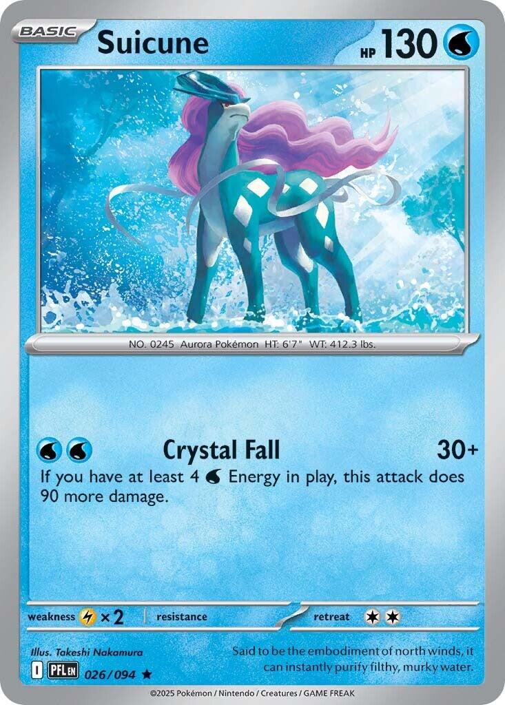 Suicune (026/094) [Mega Evolution: Phantasmal Flames] | Pegasus Games WI