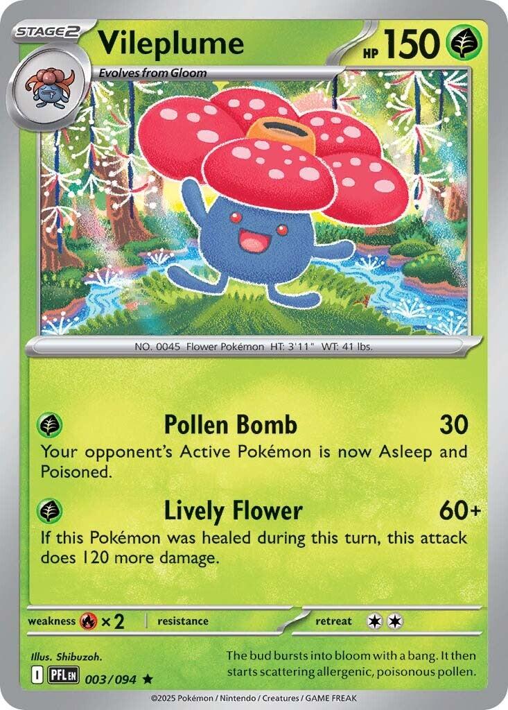 Vileplume (003/094) [Mega Evolution: Phantasmal Flames] | Pegasus Games WI