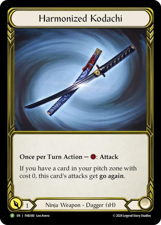 Harmonized Kodachi (Golden) [FAB300] (Promo)  Cold Foil | Pegasus Games WI