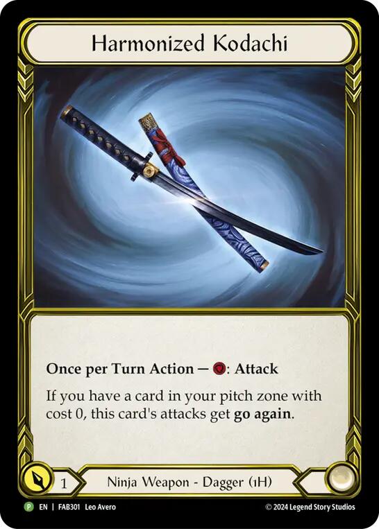 Harmonized Kodachi (Golden) [FAB301] (Promo)  Cold Foil | Pegasus Games WI