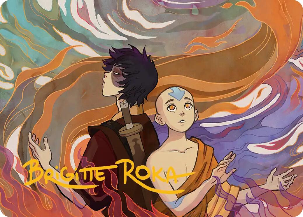 Fated Firepower Art Card (Gold-Stamped Signature) [Avatar: The Last Airbender Art Series] | Pegasus Games WI