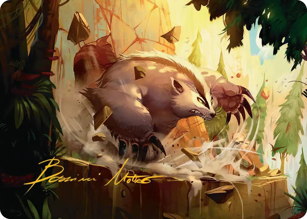 Badgermole Art Card (Gold-Stamped Signature) [Avatar: The Last Airbender Art Series] | Pegasus Games WI