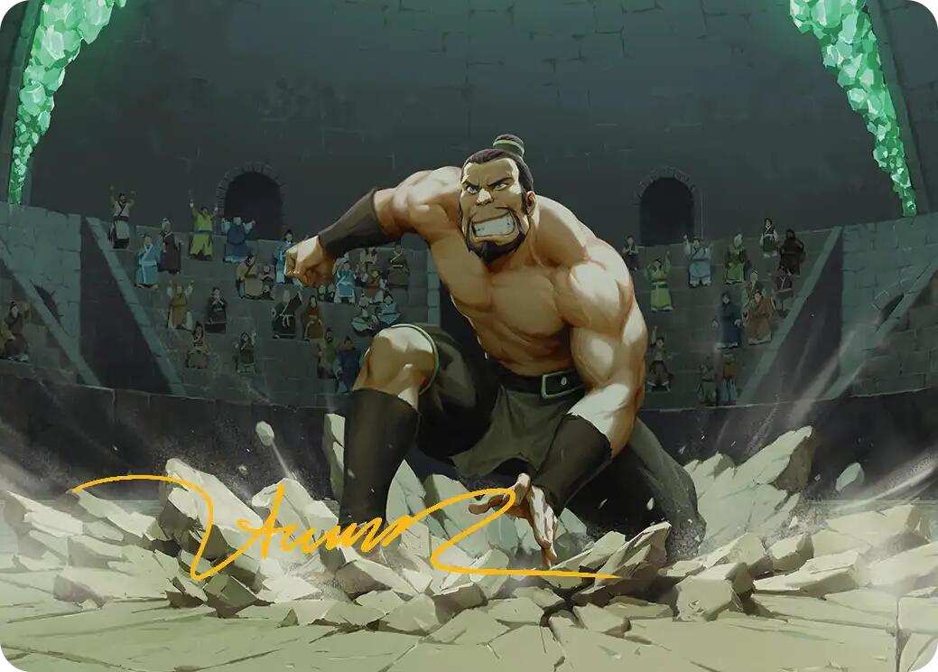 The Boulder, Ready to Rumble Art Card (Gold-Stamped Signature) [Avatar: The Last Airbender Art Series] | Pegasus Games WI