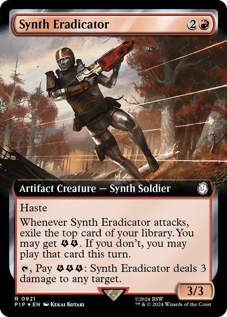 Synth Eradicator (Extended Art) (Surge Foil) [Fallout] | Pegasus Games WI