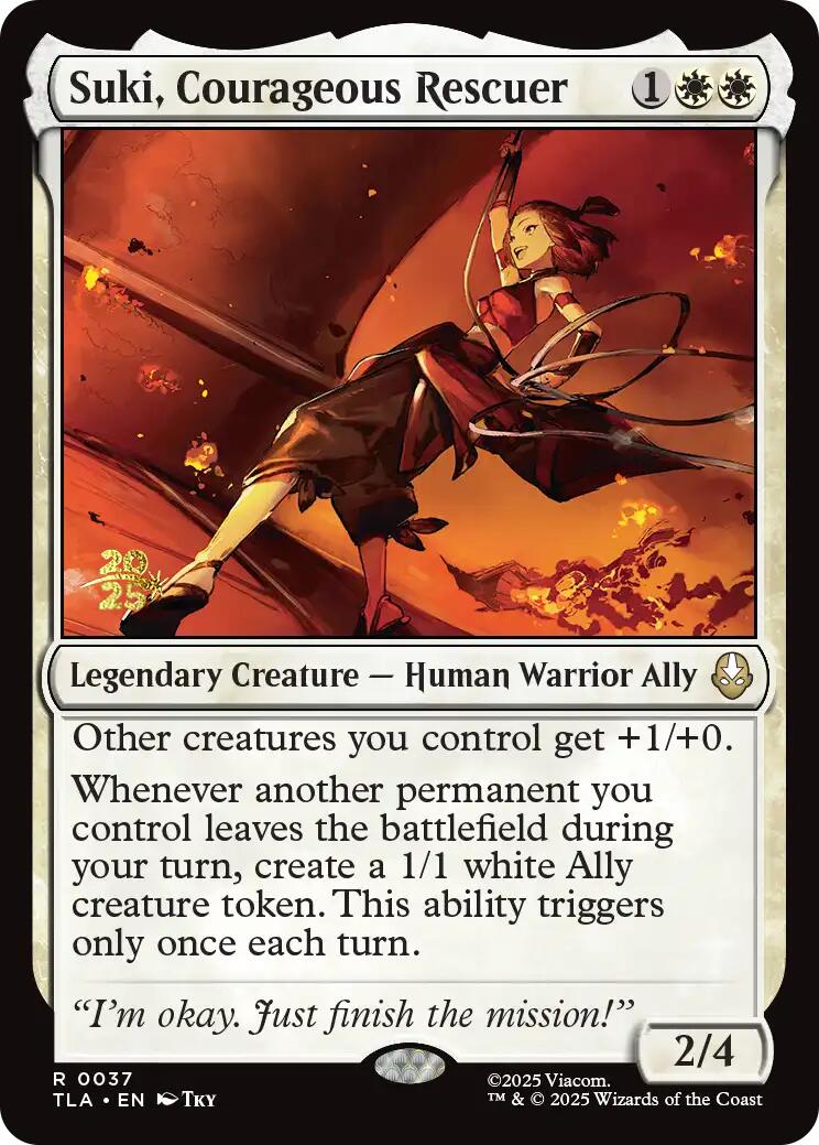 Suki, Courageous Rescuer [Avatar: The Last Airbender Prerelease Cards] | Pegasus Games WI