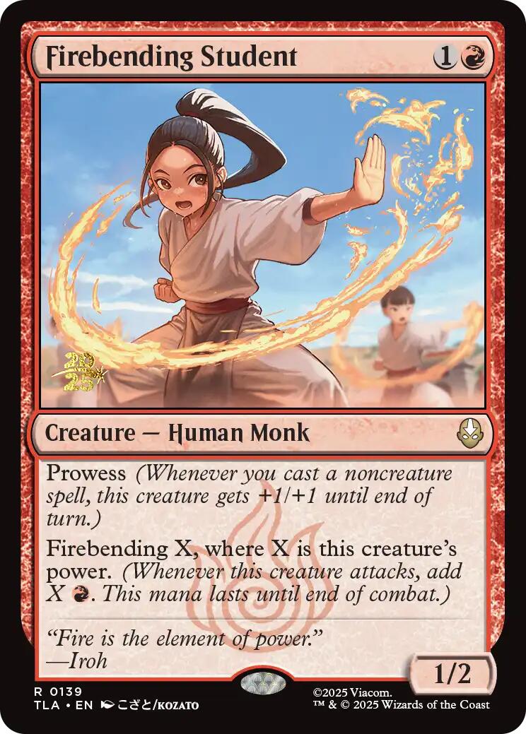 Firebending Student [Avatar: The Last Airbender Prerelease Cards] | Pegasus Games WI