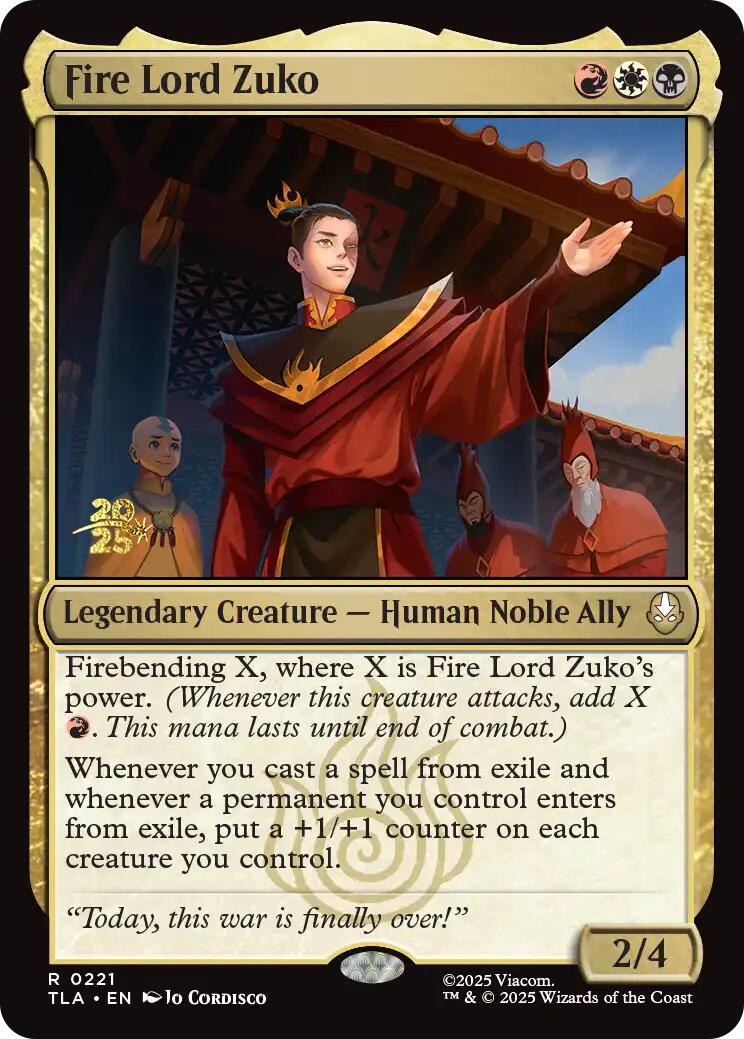 Fire Lord Zuko [Avatar: The Last Airbender Prerelease Cards] | Pegasus Games WI