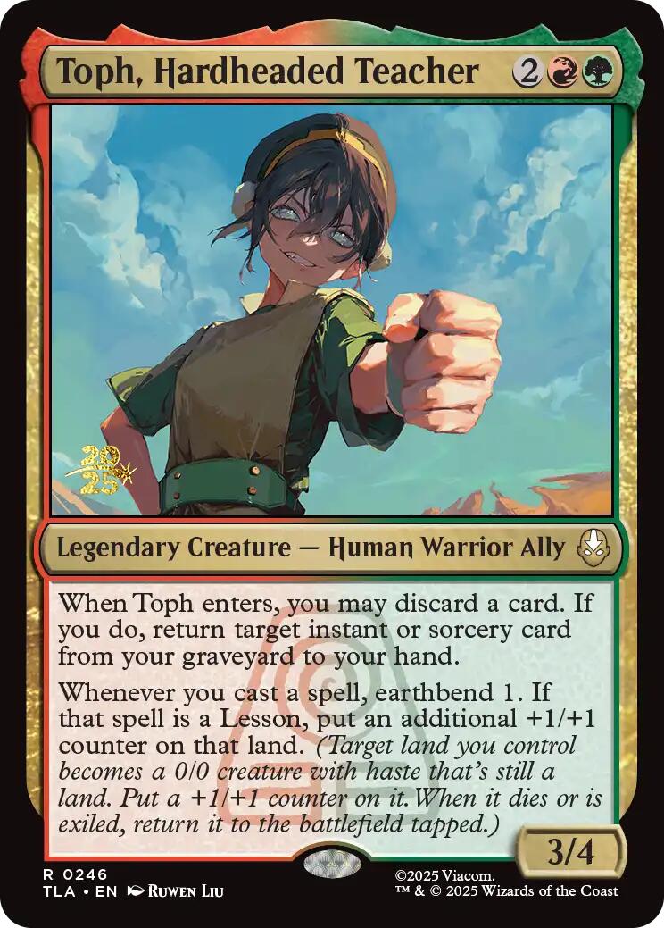 Toph, Hardheaded Teacher [Avatar: The Last Airbender Prerelease Cards] | Pegasus Games WI