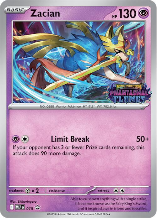 Zacian (015) (Prerelease) [Mega Evolution Promo] | Pegasus Games WI