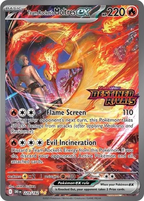 Team Rocket's Moltres ex (229/182) (Destined Rivals Stamp) [Miscellaneous Cards] | Pegasus Games WI