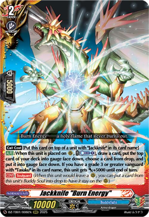 Jackknife "Burn Energy" (DZ-TB01/006EN) (DZ-TB01/006EN) [Future Card Buddyfight] | Pegasus Games WI