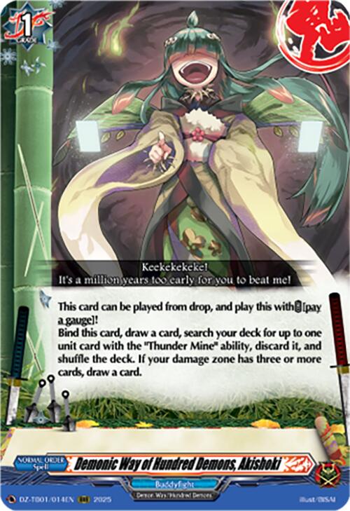 Demonic Way of Hundred Demons, Akishoki (DZ-TB01/014EN) (DZ-TB01/014EN) [Future Card Buddyfight] | Pegasus Games WI