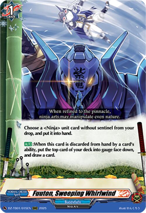 Fuuton, Sweeping Whirlwind (DZ-TB01/015EN) (DZ-TB01/015EN) [Future Card Buddyfight] | Pegasus Games WI