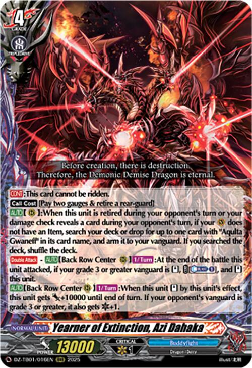 Yearner of Extinction, Azi Dahaka (DZ-TB01/016EN) (DZ-TB01/016EN) [Future Card Buddyfight] | Pegasus Games WI