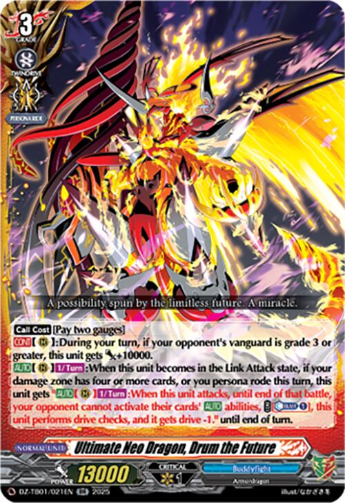 Ultimate Neo Dragon, Drum the Future (DZ-TB01/021EN) (DZ-TB01/021EN) [Future Card Buddyfight] | Pegasus Games WI