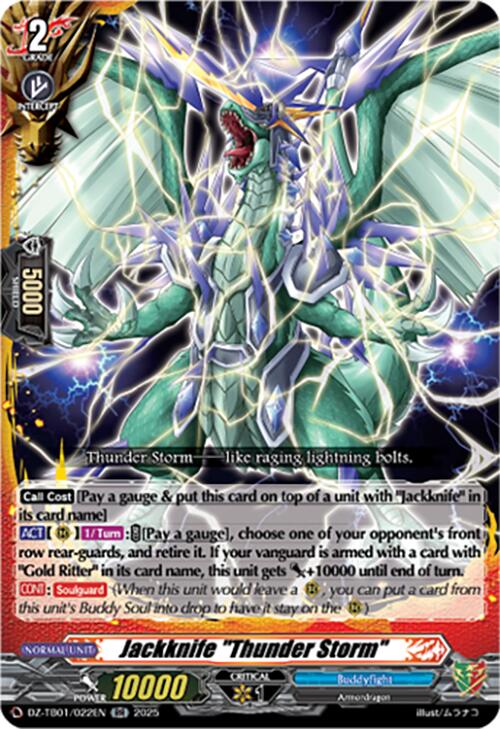 Jackknife "Thunder Storm" (DZ-TB01/022EN) (DZ-TB01/022EN) [Future Card Buddyfight] | Pegasus Games WI