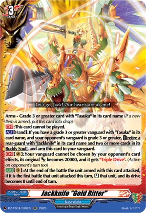 Jackknife "Gold Ritter" (DZ-TB01/028EN) (DZ-TB01/028EN) [Future Card Buddyfight] | Pegasus Games WI