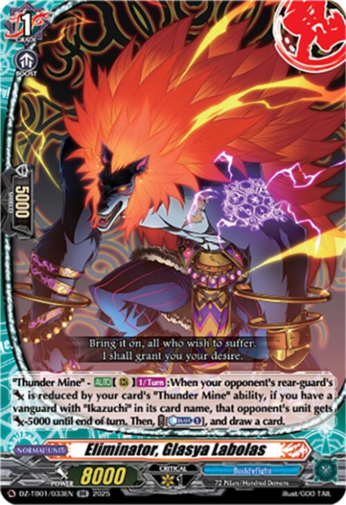 Eliminator, Glasya Labolas (DZ-TB01/033EN) (DZ-TB01/033EN) [Future Card Buddyfight] | Pegasus Games WI