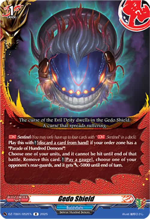 Gedo Shield (DZ-TB01/052EN) (DZ-TB01/052EN) [Future Card Buddyfight] | Pegasus Games WI