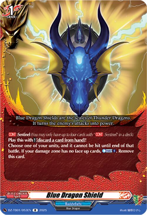 Blue Dragon Shield (DZ-TB01/053EN) (DZ-TB01/053EN) [Future Card Buddyfight] | Pegasus Games WI