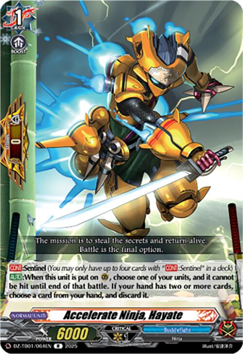 Accelerate Ninja, Hayate (DZ-TB01/064EN) (DZ-TB01/064EN) [Future Card Buddyfight] | Pegasus Games WI